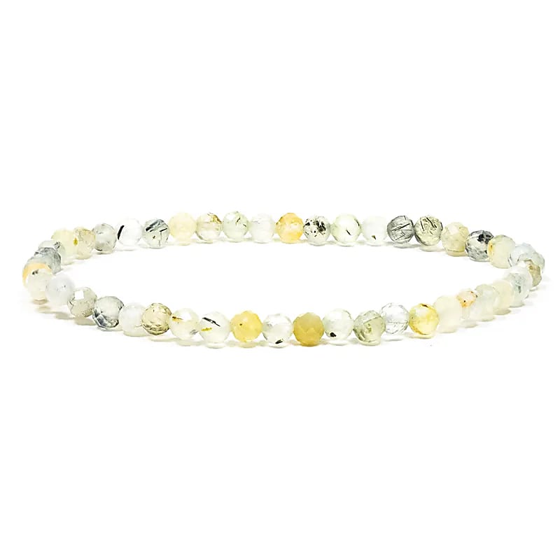 Prehnite facet cut bracelet